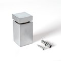 Outwater Square Standoff, 1-1/4 in Sq Sz, Square Shape, Steel Chrome 3P1.56.00902